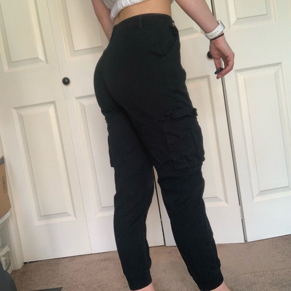 missguided black cargo pants
